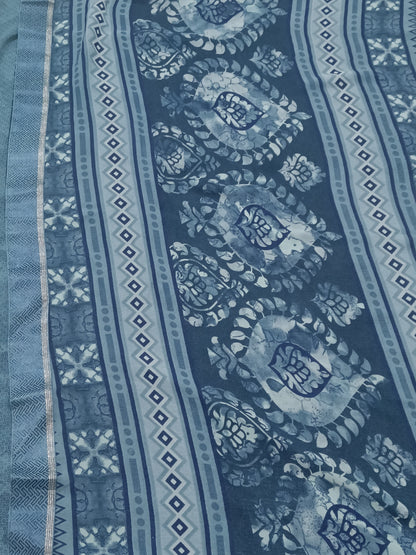 Blue Georgette saree