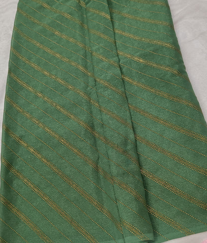 Green Lehariya Georgette saree