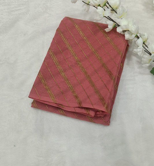 Onion Pink Lehariya Georgette saree