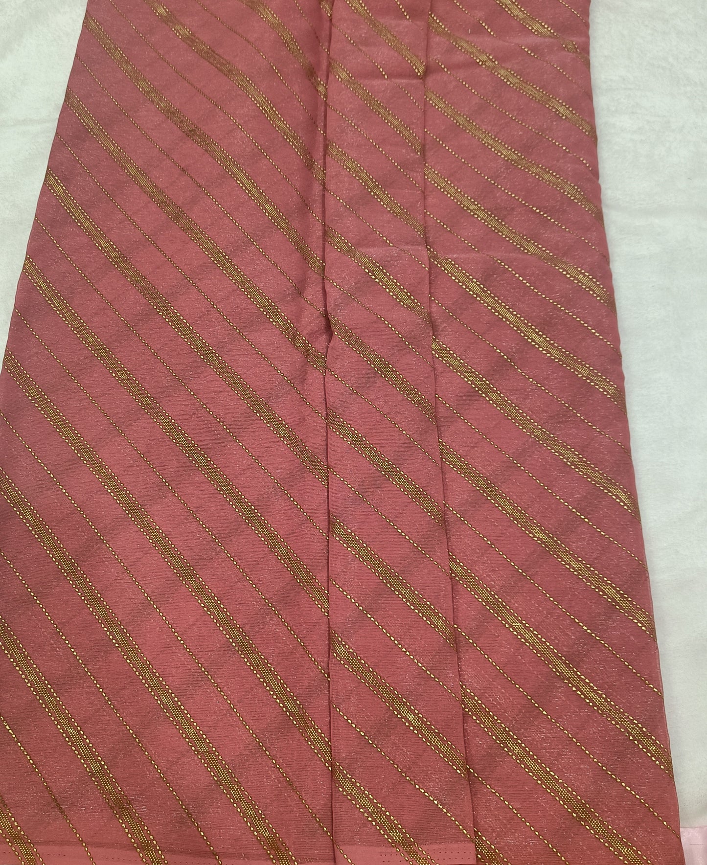 Onion Pink Lehariya Georgette saree