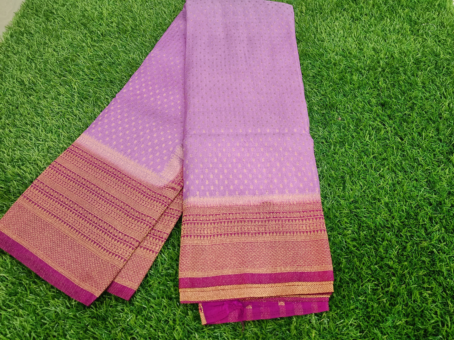 Lavender n Purple Designer Georgette Saree