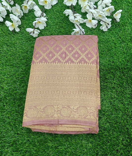 Lavender Jaal Georgette Banarasi Saree