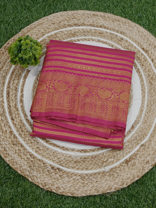 Pink Lehariya Soft Banarasi Silk Saree